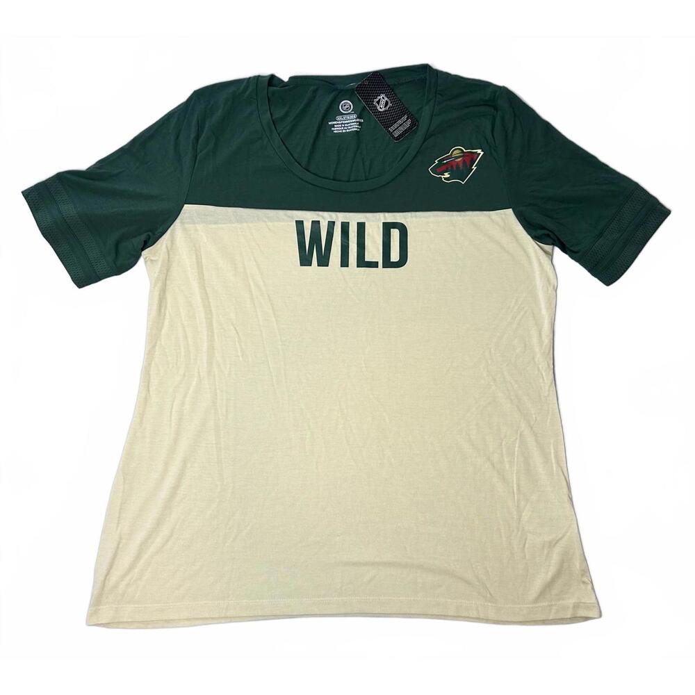 Outerstuff Minnesota Wild Colorblock T-Shirt Womens 2XL NHL Licensed